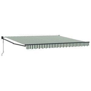 vidaXL Auvent Rétractable Vert et blanc 400 × 300 cm