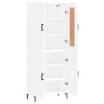 vidaXL Buffet haut Blanc 69 5x34x180 cm Bois d'ingénierie