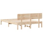 vidaXL Cadre de lit avec tête de lit 160x200 cm Bois de pin massif