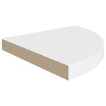 vidaXL Étagères d'angle flottantes 2 Pièces blanc 35x35x3 8 cm MDF