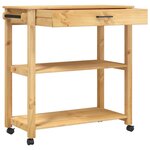 vidaXL Chariot de cuisine MONZA 84x40x90 cm bois massif de pin