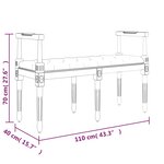 vidaXL Banc Rose 110x40x70 cm Velours
