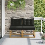 vidaXL 2 pc Sofa de milieu extérieur Blanc