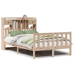 vidaXL Lit bibliothèque sans matelas 135x190 cm bois de pin massif