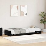 vidaXL Cadre de lit Chêne noir 90 x 190 cm Bois d'ingénierie