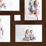 vidaXL Collage de cadres photo pour photo de 4x(10x15 cm) Marron MDF