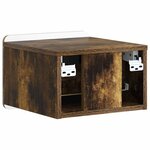 vidaXL Cabinet de chevet mural 2 Pièces Chêne fumé 33 x 34 5 x 24 cm