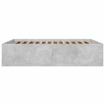 vidaXL Cadre de lit sans matelas gris béton 150x200 cm