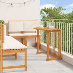 Set de salle à manger de jardin 5 pièces avec coussins en bois d'acacia