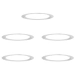 vidaXL Anneaux d'arbre plats 5 Pièces Argent Ø90 / 120 cm Acier galvanisé