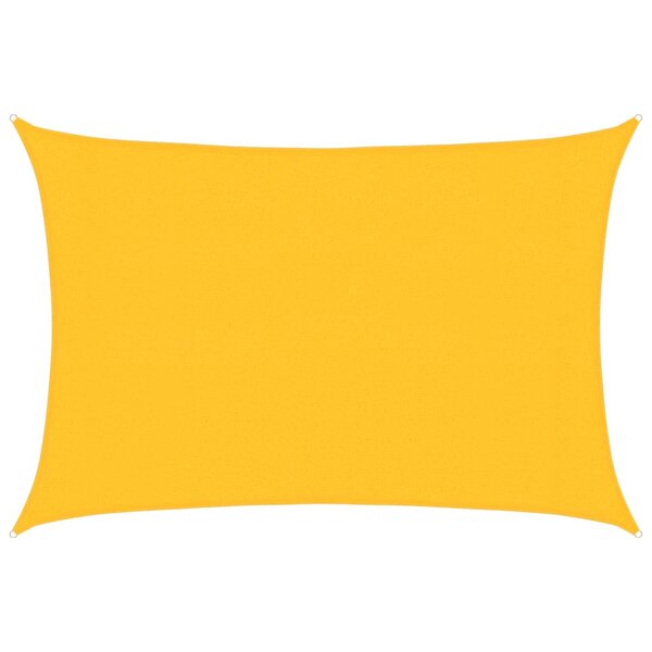 vidaXL Voile d'ombrage 160 g/m² Jaune 3x4 5 m PEHD