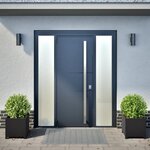 vidaXL Jardinières 2 Pièces noir 40x40x40 cm acier