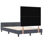 vidaXL Lit à ressorts avec tête de lit Gris foncé 120 x 190 cm Velours