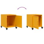 vidaXL Tables de chevet 2 Pièces jaune moutarde 36x39x43 5 cm acier