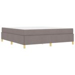 vidaXL Lit à ressorts avec matelas Taupe et blanc 180 x 200 cm tissu