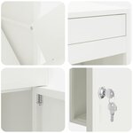 vidaXL Boîte de dépôt de colis Blanc 41 x 38 x 103 cm Acier