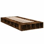 vidaXL Cadre de lit sans matelas chêne fumé 90x190 cm