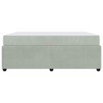 vidaXL Cadre de lit avec matelas Gris clair 180 x 200 cm tissu