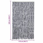vidaXL Moustiquaire argenté 118x220 cm chenille