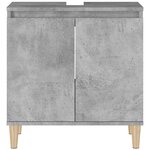 vidaXL Meuble d'évier gris béton 58x33x60 cm bois d'ingénierie