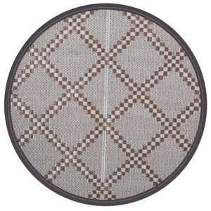 vidaXL Tapis d'extérieur marron Ø120 cm PP