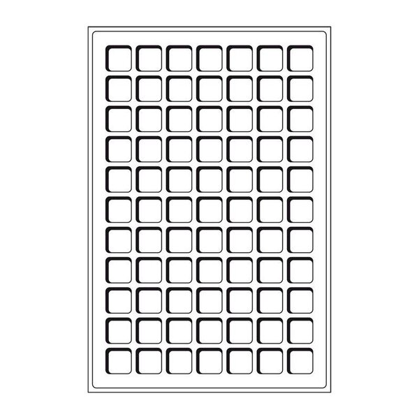 Plateaux numismatiques Leuchtturm format L à 77 cases carrées.