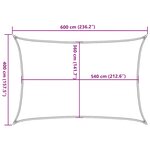 vidaXL Voile d'ombrage 160 g/m² Orange 4x6 m PEHD