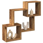 vidaXL Armoire murale 78x18x71 cm vieux bois bois d'ingénierie