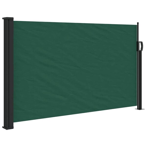 vidaXL Auvent latéral rétractable vert foncé 120x500 cm