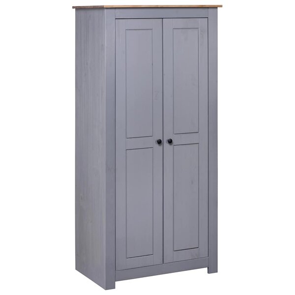 vidaXL Garde-robe Gris 80x50x171 5 cm Pin massif Assortiment Panama