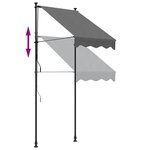 vidaXL Auvent rétractable anthracite 100x150 m tissu et acier