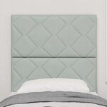 vidaXL Tête de lit avec tête de lit Gris clair 80 cm Velours