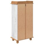 vidaXL Cabinet à vin ASKIM Blanc 57 x 37 x 114 cm Bois massif en pin