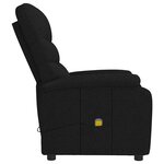 vidaXL Fauteuil de massage Noir Tissu