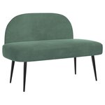 vidaXL Banc rembourré avec dossier Vert marin 110 x 60 x 76 cm Velours