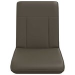 vidaXL Fauteuil de sol ajustable Gris Simili cuir