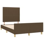 vidaXL Cadre de lit avec tête de lit marron foncé 120x200 cm Tissu