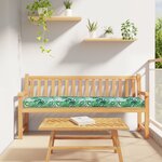 vidaXL Coussins de palette pour banc 2 Pièces Motif de feuilles 200x40x8 cm Tissu Oxford