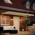 vidaXL Auvent rétractable électrique Crème et Anthracite 4 5 × 3 5 m