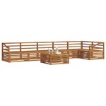 vidaXL Ensemble de canapés d'extérieur 7 Pièces Naturel