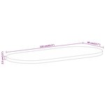 vidaXL Dessus de table 110x40x2 5cm ovale bois massif de manguier brut