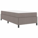 vidaXL Lit à ressorts Crème  Noir 90 x 200 cm Tissu  Bois Engineered