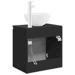 vidaXL Vanité de lavabo mural Noir 49 5 x 41 x 64 5 cm