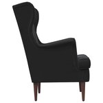 vidaXL Fauteuil Noir Velours