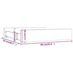 vidaXL Tiroirs de lit 2 Pièces blanc Bois de pin massif