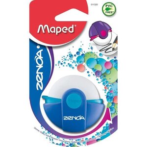 MAPED - Gomme ZENOA, avec étui rotatif, coloris UNIQUE BLEU, blister- E-COMMERCE