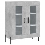 vidaXL Buffet haut Gris béton 69 5x34x180 cm Bois d'ingénierie