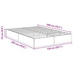 vidaXL Cadre de lit ottoman avec stockage Chêne artisanal 150 x 200 cm