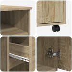 vidaXL Bureau en chêne Sonoma Chêne Sonoma Bois d'ingénierie Moyen