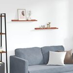vidaXL Étagère Murale 2 Pièces Rouge 60 x 9 x 3 cm Bois d'ingénierie
